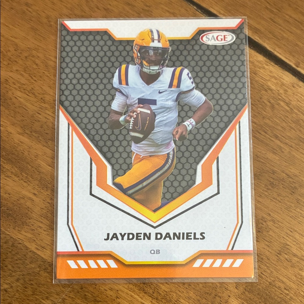 2024 Sage Football Jayden Daniels Rookie RC 16 Black Washington Commanders